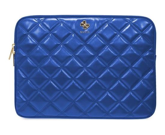 Guess Sleeve GUCS14ZPSQSSGB Klēpjdatora maciņš 14" Quilted 4G / zils Somas portatīvajiem datoriem