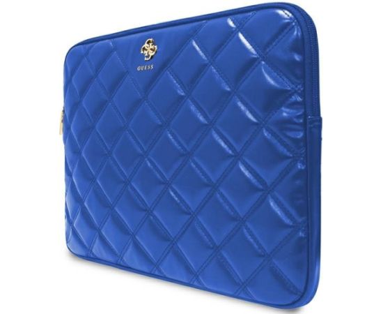 Guess Sleeve GUCS14ZPSQSSGB Klēpjdatora maciņš 14" Quilted 4G / zils Somas portatīvajiem datoriem