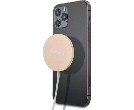 Guess wireless charger GUCBMSLRD Bezvadu lādētājs 15W MagSafe / zelta Bezvadu telefonu lādētāji