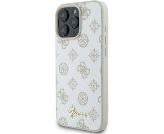 Guess GUHMP16LPGPYSH Peony Script Logo MagSafe Aizsargapvalks priekš iPhone 16 Pro 6.3" / balts Neoriģinālie Maciņi
