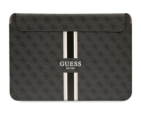 Guess Sleeve GUCS16P4RPSK Klēpjdatora maciņš 16" 4G Printed Stripes / melns Somas portatīvajiem datoriem