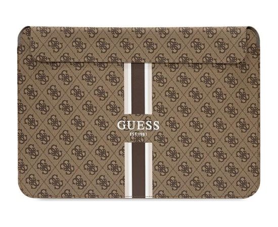 Guess Sleeve GUCS14P4RPSW Klēpjdatora maciņš 14" 4G Printed Stripes / brūns Somas portatīvajiem datoriem