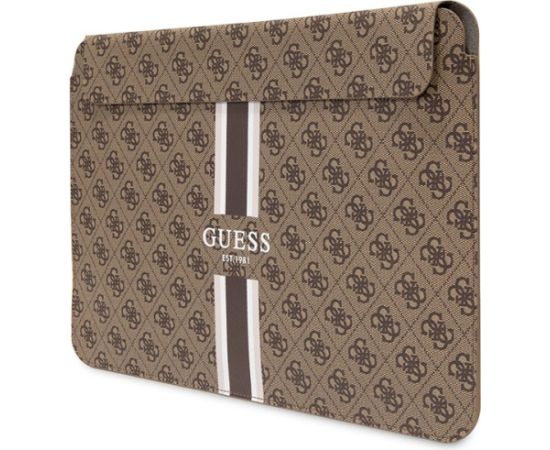 Guess Sleeve GUCS14P4RPSW Klēpjdatora maciņš 14" 4G Printed Stripes / brūns Somas portatīvajiem datoriem