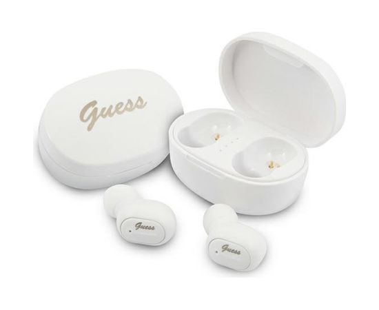 Guess Headphones Bluetooth GUTWST30WHTWS + Docking Station Bezvadu austiņas / balts Austiņas