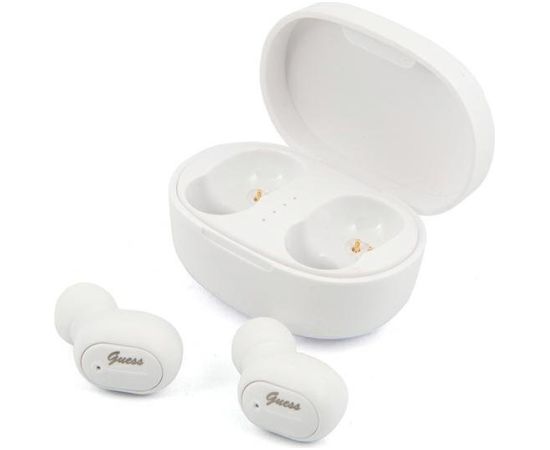 Guess Headphones Bluetooth GUTWST30WHTWS + Docking Station Bezvadu austiņas / balts Austiņas