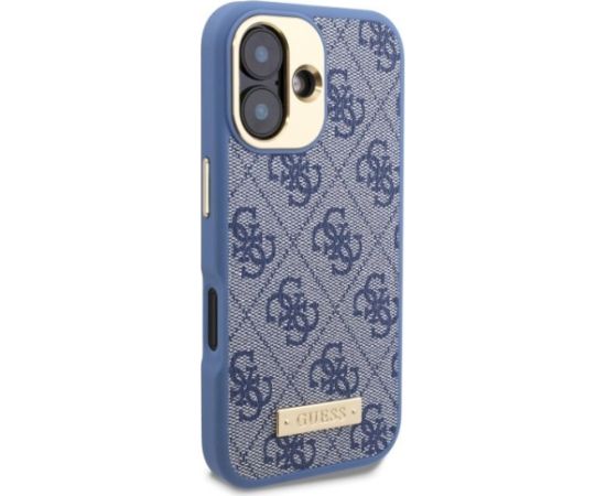 Guess GUHMP16MU4GPRB Hardcase 4G Logo Plate MagSafe Aizsargapvalks priekš iPhone 16 Plus 6.7" / zils Neoriģinālie Maciņi