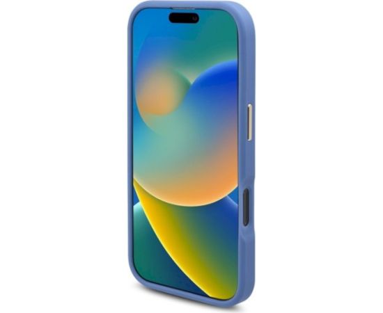 Guess GUHMP16XU4GPRB Hardcase 4G Logo Plate MagSafe Aizsargapvalks priekš iPhone 16 Pro Max 6.9" / zils Neoriģinālie Maciņi