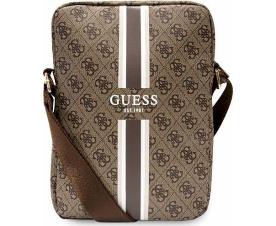 Guess Bag GUTB10P4RPSW Planšetdatoru maciņš 10" 4G Stripes / brūns Somas portatīvajiem datoriem