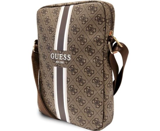 Guess Bag GUTB10P4RPSW Planšetdatoru maciņš 10" 4G Stripes / brūns Somas portatīvajiem datoriem