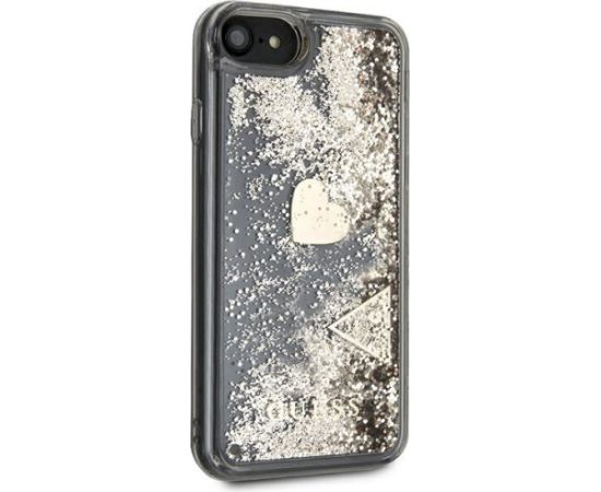 Guess GUOHCI8GLHFLGO Hardcase Glitter Charms Aizsargapvalks priekš iPhone 7/8/SE 2020/SE 2022 / zelta Neoriģinālie Maciņi