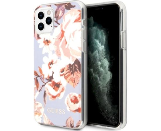 Guess GUHCN65IMLFL02 Flower Collection Aizsargapvalks priekš iPhone 11 Pro Max / lillā Neoriģinālie Maciņi