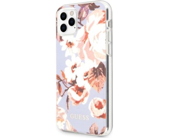 Guess GUHCN65IMLFL02 Flower Collection Aizsargapvalks priekš iPhone 11 Pro Max / lillā Neoriģinālie Maciņi