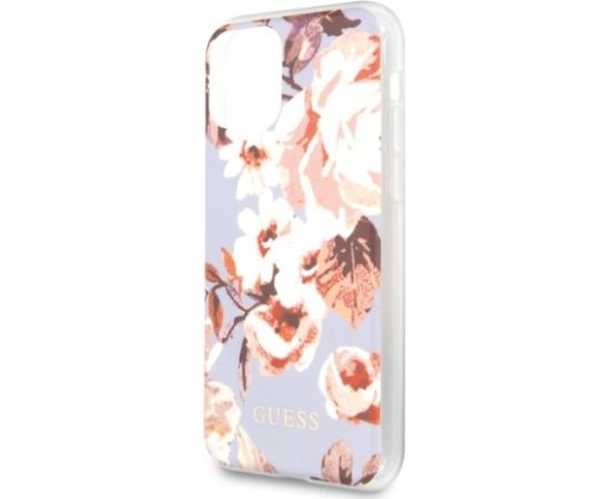 Guess GUHCN65IMLFL02 Flower Collection Aizsargapvalks priekš iPhone 11 Pro Max / lillā Neoriģinālie Maciņi