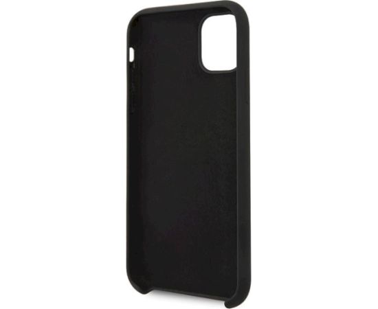 Guess GUHCN65LSLMGBK Silicone Vintage Gold Logo Aizsargapvalks priekš iPhone 11 Pro Max / melns Neoriģinālie Maciņi