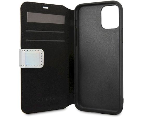 Guess GUFLBKN65BLD Aizsargapvalks priekš iPhone 11 Pro Max / sudraba Neoriģinālie Maciņi