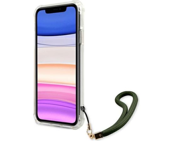 Guess GUHCN61KSARKA Camo Collection Aizsargapvalks priekš iPhone 11 6,1" / Xr / haki Neoriģinālie Maciņi