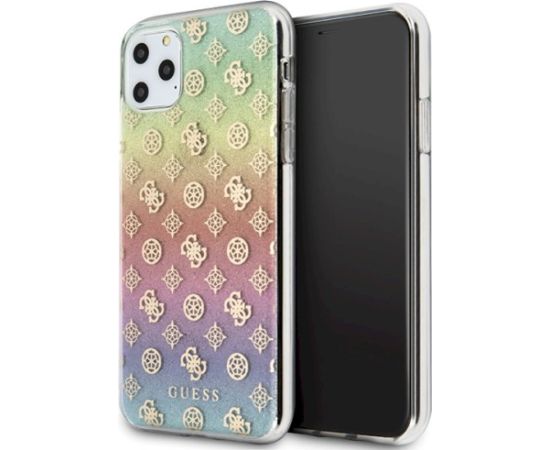 Guess GUHCN65PEOML Iridescent 4G Peony Aizsargapvalks priekš iPhone 11 Pro Max Neoriģinālie Maciņi