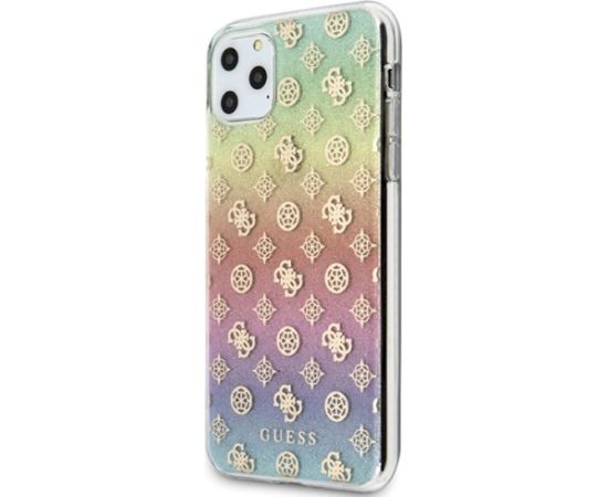 Guess GUHCN65PEOML Iridescent 4G Peony Aizsargapvalks priekš iPhone 11 Pro Max Neoriģinālie Maciņi