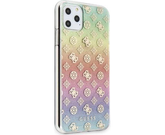 Guess GUHCN65PEOML Iridescent 4G Peony Aizsargapvalks priekš iPhone 11 Pro Max Neoriģinālie Maciņi