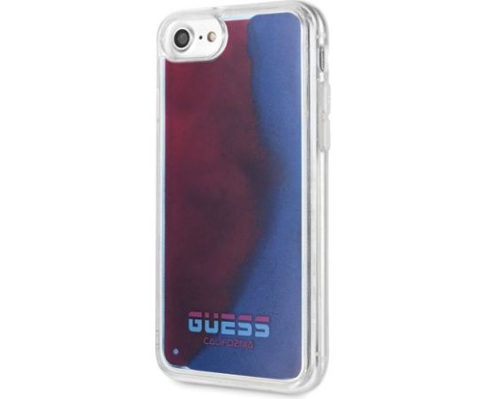 Guess GUHCI8GLCRE California Glow in the dark Aizsargapvalks priekš iPhone 7/8/SE 2020 / sarkans Neoriģinālie Maciņi