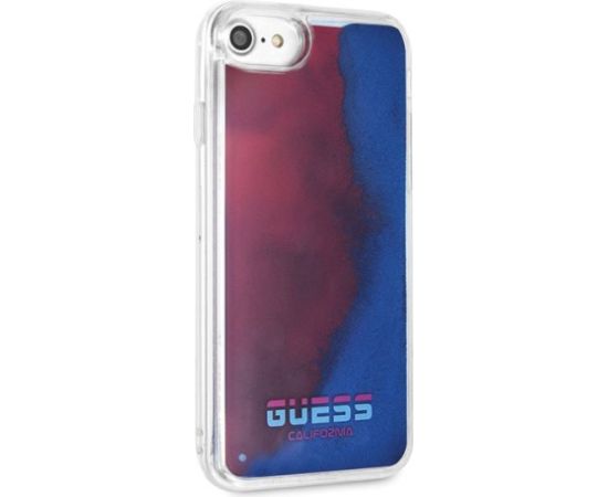 Guess GUHCI8GLCRE California Glow in the dark Aizsargapvalks priekš iPhone 7/8/SE 2020 / sarkans Neoriģinālie Maciņi