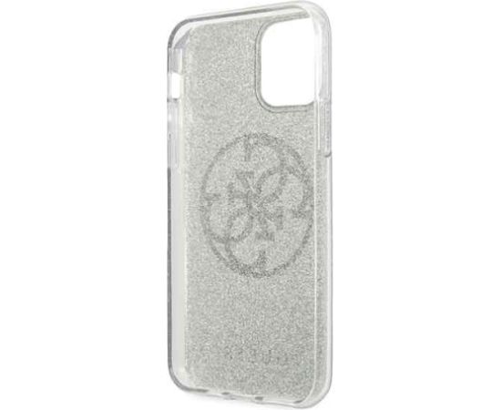 Guess GUHCN58PCUGLKA Hardcase 4G Circle Glitter Aizsargapvalks priekš iPhone 11 Pro / haki Neoriģinālie Maciņi