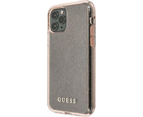 Guess GUHCN65PCGLPI Hardcase Glitter Aizsargapvalks priekš iPhone 11 Pro Max / rozā Neoriģinālie Maciņi