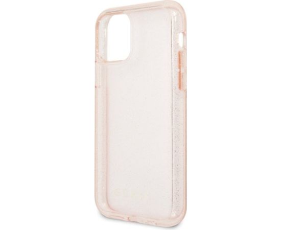 Guess GUHCN65PCGLPI Hardcase Glitter Aizsargapvalks priekš iPhone 11 Pro Max / rozā Neoriģinālie Maciņi