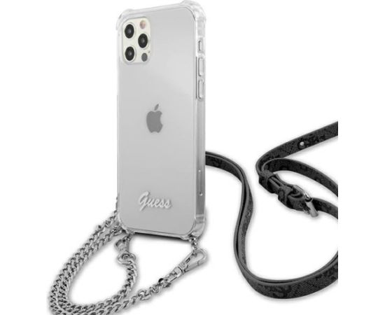 Guess GUHCP12LKC4GSSI Hardcase 4G Aizsargapvalks priekš iPhone 12 Pro Max 6,7" / caurspīdīgs Neoriģinālie Maciņi