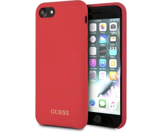Guess GUHCI8LSGLRE Silicone Hard Case Aizsargapvalks priekš iPhone 7/8/SE 2020/SE 2022 / sarkans Neoriģinālie Maciņi