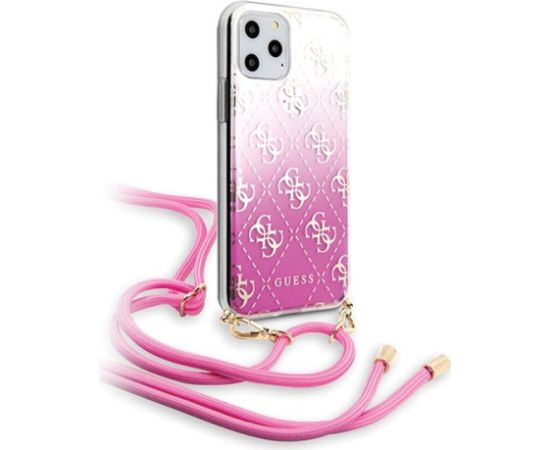 Guess GUHCN58WO4GPI Hardcase 4G Gradient Aizsargapvalks priekš iPhone 11 Pro / rozā Neoriģinālie Maciņi