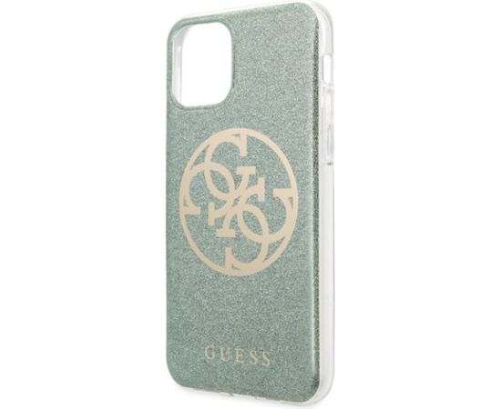 Guess GUHCN65PCUGLKA Hardcase 4G Circle Glitter Aizsargapvalks priekš iPhone 11 Pro Max / haki Neoriģinālie Maciņi
