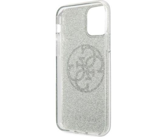 Guess GUHCN65PCUGLKA Hardcase 4G Circle Glitter Aizsargapvalks priekš iPhone 11 Pro Max / haki Neoriģinālie Maciņi