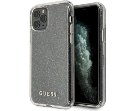 Guess GUHCN58PCGLSI Glitter Hardcase Aizsargapvalks priekš iPhone 11 Pro / sudraba Neoriģinālie Maciņi