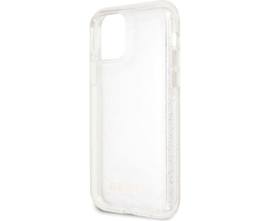 Guess GUHCN58PCGLSI Glitter Hardcase Aizsargapvalks priekš iPhone 11 Pro / sudraba Neoriģinālie Maciņi