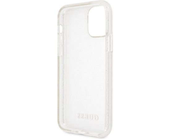 Guess GUHCN58PCGLSI Glitter Hardcase Aizsargapvalks priekš iPhone 11 Pro / sudraba Neoriģinālie Maciņi