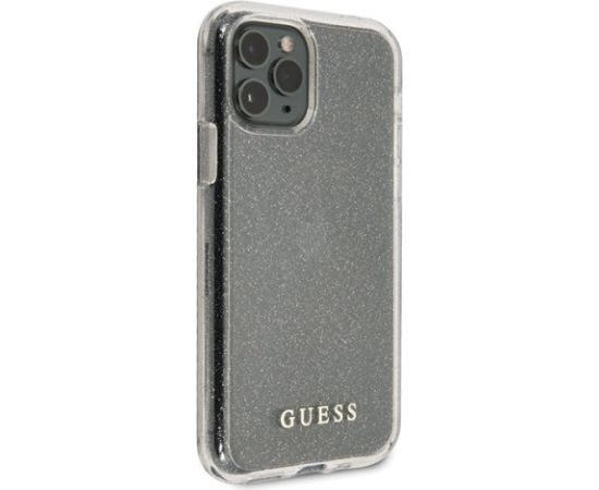 Guess GUHCN58PCGLSI Glitter Hardcase Aizsargapvalks priekš iPhone 11 Pro / sudraba Neoriģinālie Maciņi