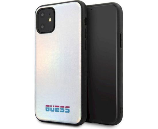 Guess GUHCN65BLD Hardcase Aizsargapvalks priekš iPhone 11 Pro Max Iridescent / sudraba Neoriģinālie Maciņi