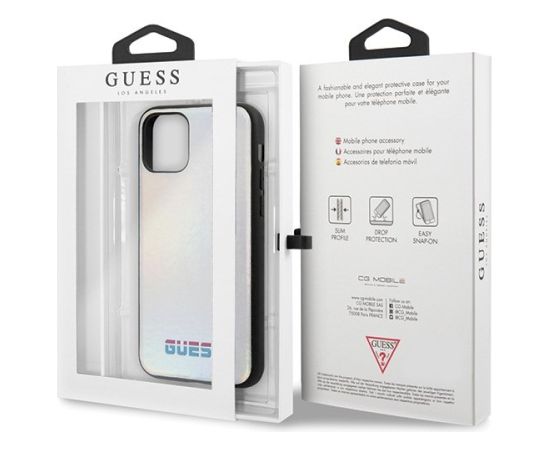 Guess GUHCN65BLD Hardcase Aizsargapvalks priekš iPhone 11 Pro Max Iridescent / sudraba Neoriģinālie Maciņi