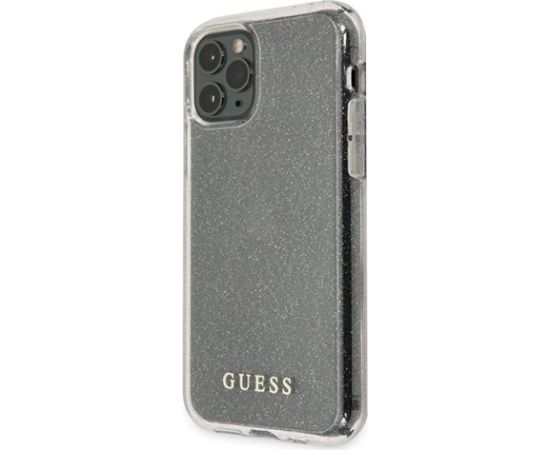 Guess GUHCN65PCGLSI Hardcase Glitter Aizsargapvalks priekš iPhone 11 Pro Max / sudraba Neoriģinālie Maciņi