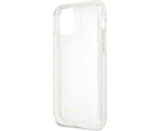 Guess GUHCN65PCGLSI Hardcase Glitter Aizsargapvalks priekš iPhone 11 Pro Max / sudraba Neoriģinālie Maciņi