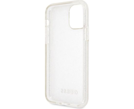 Guess GUHCN65PCGLSI Hardcase Glitter Aizsargapvalks priekš iPhone 11 Pro Max / sudraba Neoriģinālie Maciņi