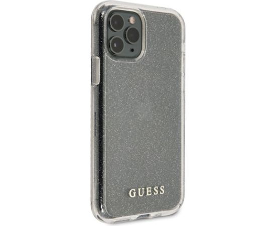 Guess GUHCN65PCGLSI Hardcase Glitter Aizsargapvalks priekš iPhone 11 Pro Max / sudraba Neoriģinālie Maciņi