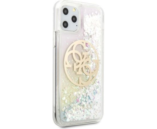 Guess GUHCN58LGIRGP Hard Case Gradient Liquid Glitter Circle Logo Aizsargapvalks priekš iPhone 11 Pro Neoriģinālie Maciņi