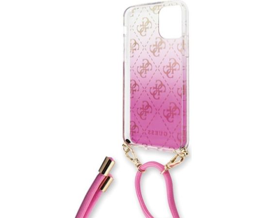 Guess GUHCN65WO4GPI Hardcase 4G Gradient Aizsargapvalks priekš iPhone 11 Pro Max / rozā Neoriģinālie Maciņi