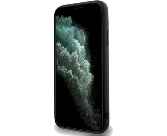 Guess GUHCN61PMSDGSK Hardcase Disco Metal Script Aizsargapvalks priekš iPhone 11 / Xr 6.1" / melns Neoriģinālie Maciņi