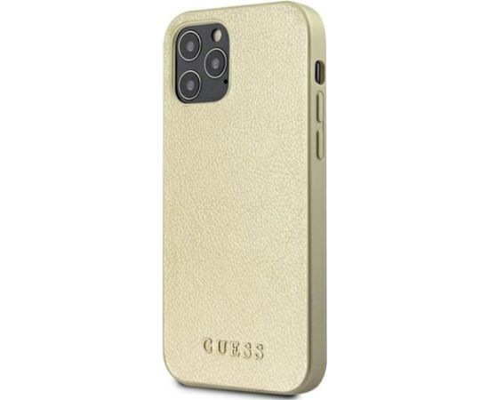 Guess GUHCP12LIGLGO Hardcase Iridescent Aizsargapvalks priekš iPhone 12 Pro Max 6,7" / zelta Neoriģinālie Maciņi