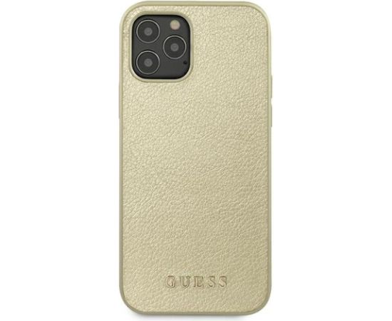 Guess GUHCP12LIGLGO Hardcase Iridescent Aizsargapvalks priekš iPhone 12 Pro Max 6,7" / zelta Neoriģinālie Maciņi