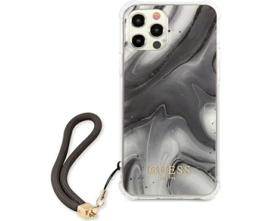 Guess GUHCP12LKSMAGR Marble Collection Aizsargapvalks priekš iPhone 12 Pro Max 6,7" / pelēks Neoriģinālie Maciņi