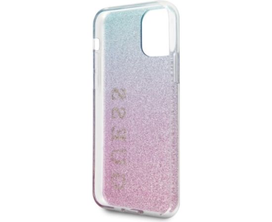 Guess GUHCN58PCUGLPBL Glitter Gradient Aizsargapvalks priekš iPhone 11 Pro / pink blue Neoriģinālie Maciņi